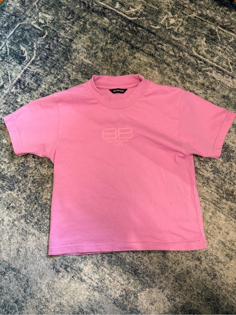 Balenciaga Pink Logo Tee